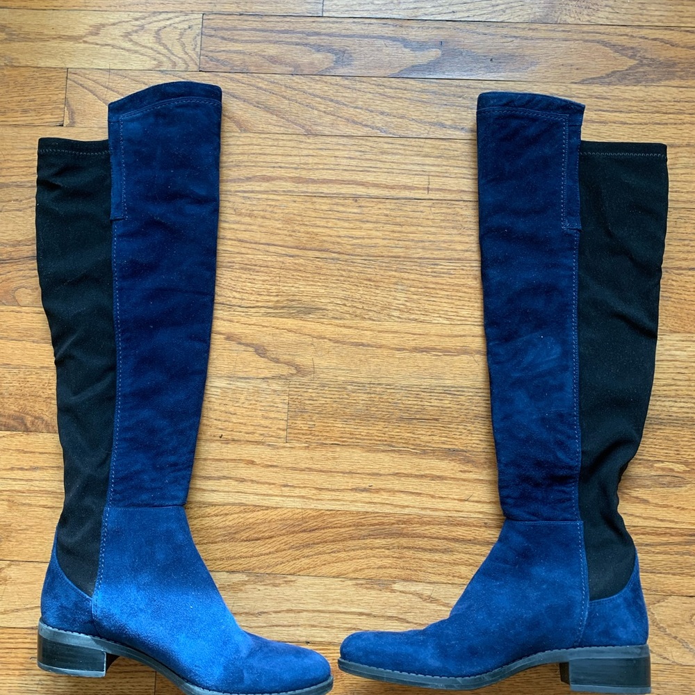 Vince Camuto navy suede tall boots